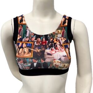 Friends TV Show Print Sports Bra Crop Top – Size XS